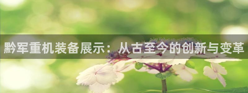 宏天娱乐说：黔军重机装备展示：从古至今的创新与变革