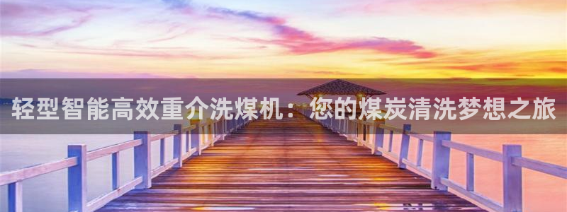 天宏娱乐老男孩直播：轻型智能高效重介洗煤机：您的煤炭清洗梦想