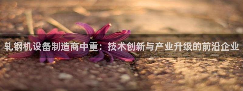 天宏娱乐选择千捷网络：轧钢机设备制造商中重：技术创新与产业升