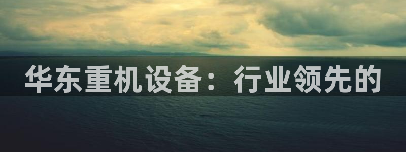 天宏娱乐倒闭了吗最近：华东重机设备：行业领先的